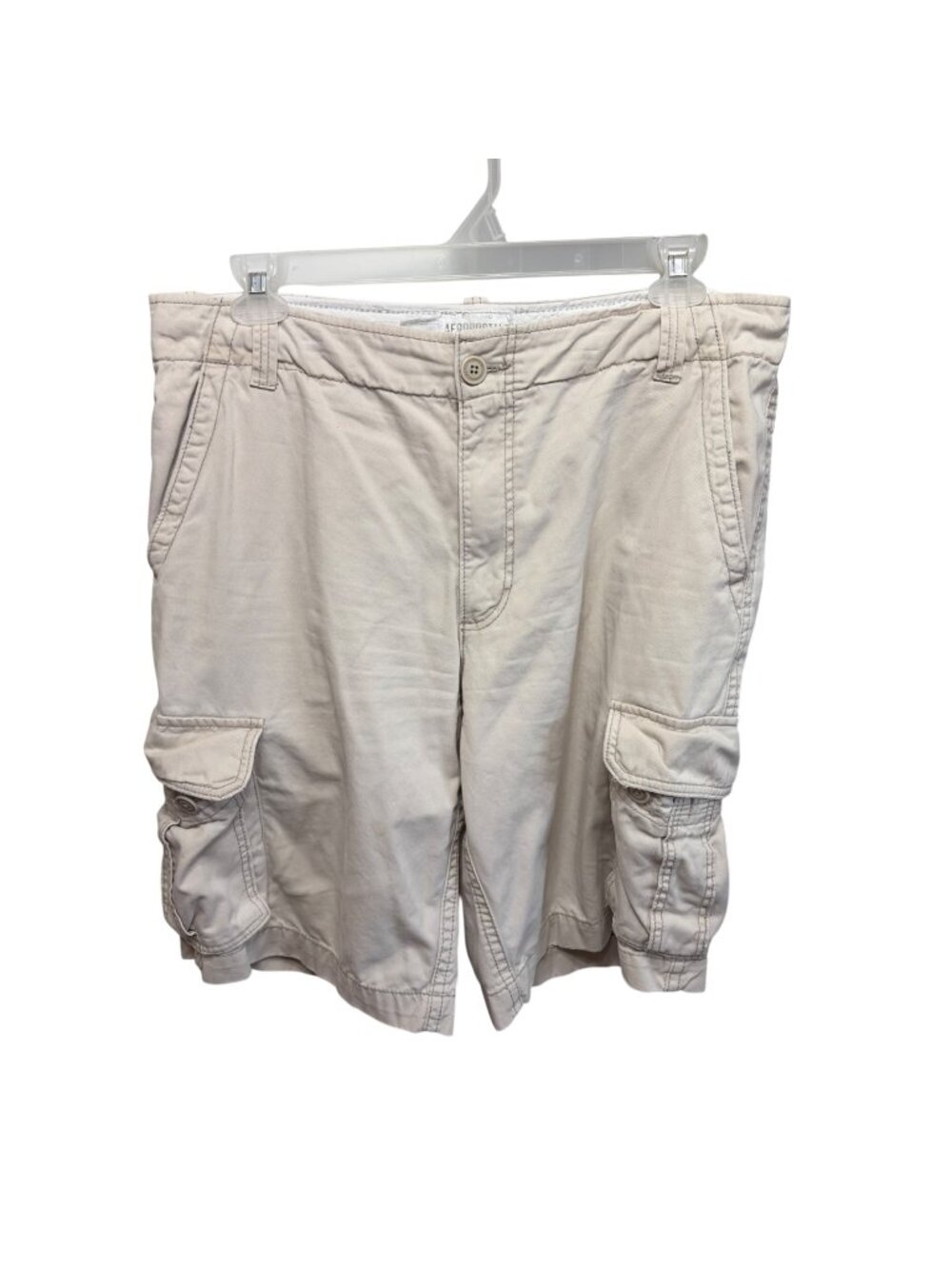 Vintage Y2K Aeropostale Cargo Shorts Men‎ 36 Off White Drawstring Gorpcore Baggy